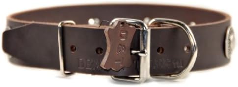 Dean și Tyler Simple comozure Collar - Hardware nichel - Brown - Dimensiune 40 x 1 1/2 lățime. Se potrivește cu dimensiunea