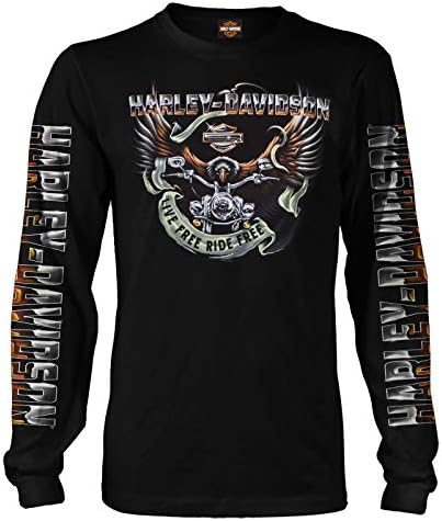 Harley-Davidson Militar-Tricou grafic cu mânecă lungă pentru bărbați-Base Air Kadena | Eagle Ride