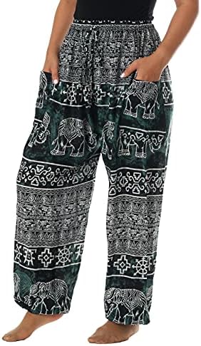 Lannaclothesdesign Elephant Hippie Boho Yoga Harem Pants