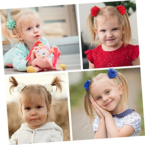 SOIMISS 40 buc șifon floare păr Clip floare fată păr accesorii copii păr accesorii pentru fete Barrette pentru Copii Fete Toddler