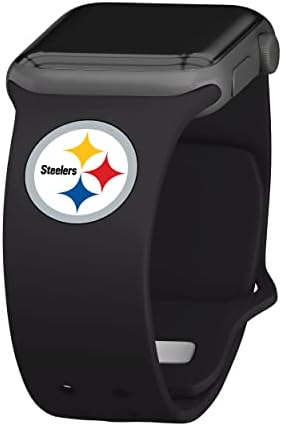 Game Time Pittsburgh Steelers Silicon Sport Watch Band compatibil cu Apple Watch