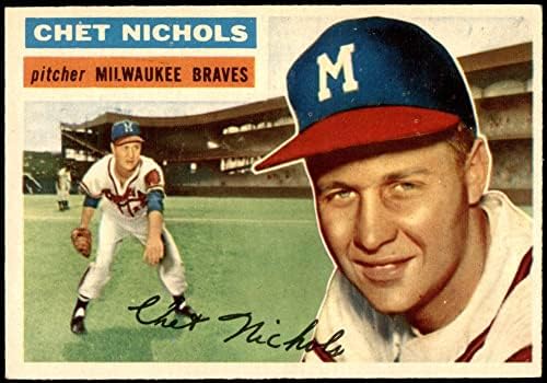 1956 Topps 278 Chet Nichols Milwaukee Braves Ex/Mt Braves