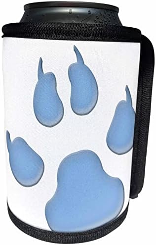 3Drose Cute Blue Cat Pawprint Illustrație - Can Can Cooler Bottle Wrap