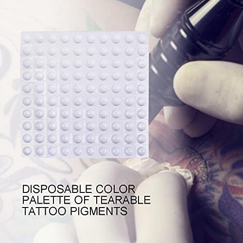 100 buc/et profesie lacrimă-Off tatuaj cerneală paleta de unică folosință utile portabil unghii lipici titularul Pigment Cupa