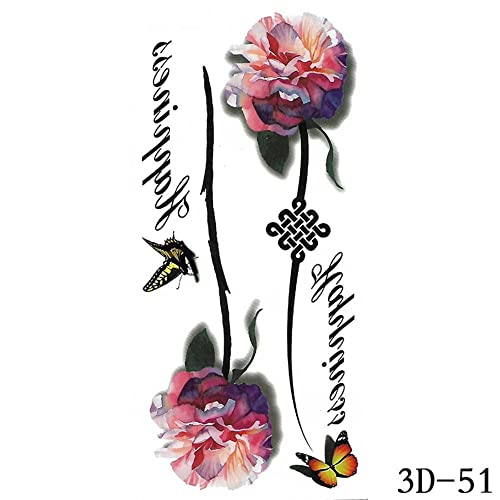 5 foi 3d autocolant tatuaj impermeabil tip tridimensional imprimare color tatuaj autocolant fluture animal de flori
