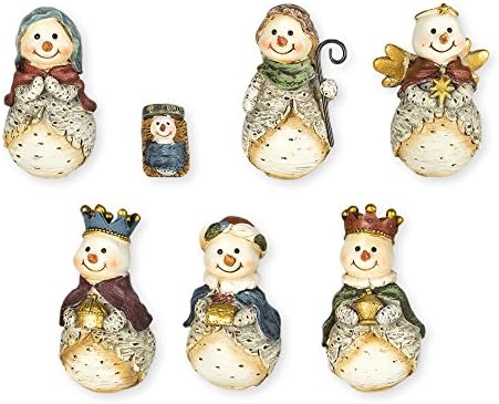 Set de figurine de nativitate de zăpadă 7