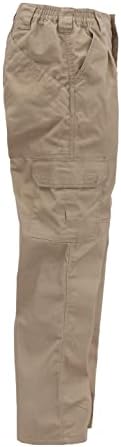 Pantaloni FR pentru bărbați Buzunare de marfă rezistente la flăcări 7,5oz bumbac elastic pantaloni de sudură cu talie