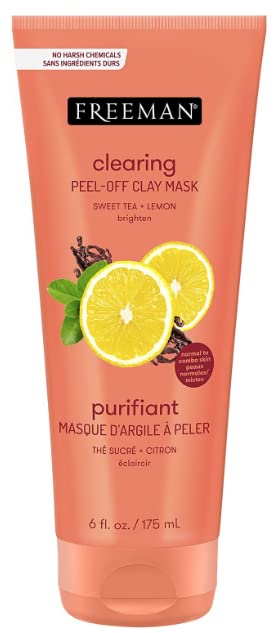 Freeman Clearing Peel Off Clay mască facială, curățare și absorbție de ulei mască de față pentru frumusețe cu ceai dulce și