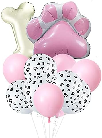 Baloanele de petrecere pentru câini includ balon cu folie de labe, balon Mylar în formă de OS de câine,imprimare labe și baloane