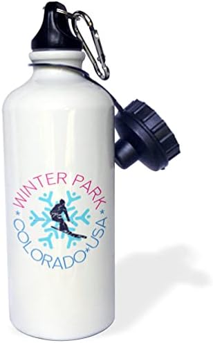 3Drose Winter Park, Colorado - Schier de om, fulg de zăpadă. Sărbători de iarnă. - Sticle de apa