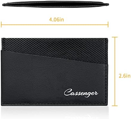 Carcasă din piele neagră Cassenger Business Series compatibilă cu iPhone 13 Pro Max + portofel minimalist Negru Cassenger pentru