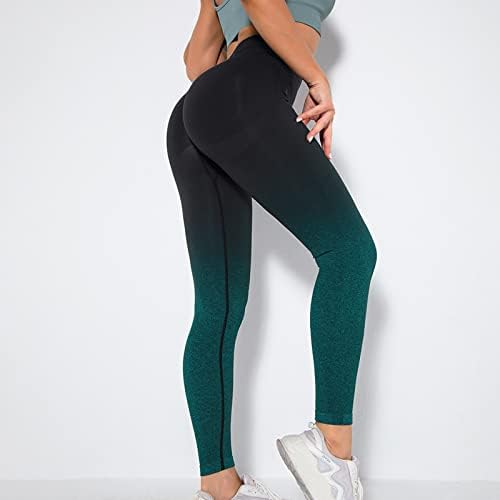 HCJKDU Femei pentru Yoga Leggings Y2K Tie-vopsea Gradient Imprimare înaltă talie Sport Pantness Skinny Jogger Pantalou de transpirație