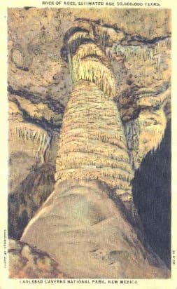 Parcul Național Carlsbad Caverns, carte poștală din New Mexico