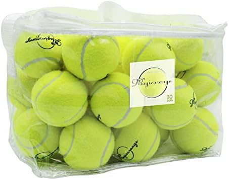 Mingi de tenis Magicorange, pachet de 30 de mingi de tenis de antrenament avansat mingi de practică, vin cu geantă de plasă