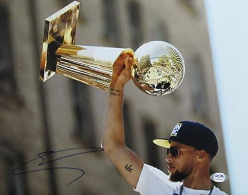Steph Curry Autografat 11x14 Photo Golden State Warriors PSA/ADN - Fotografii autografate NBA