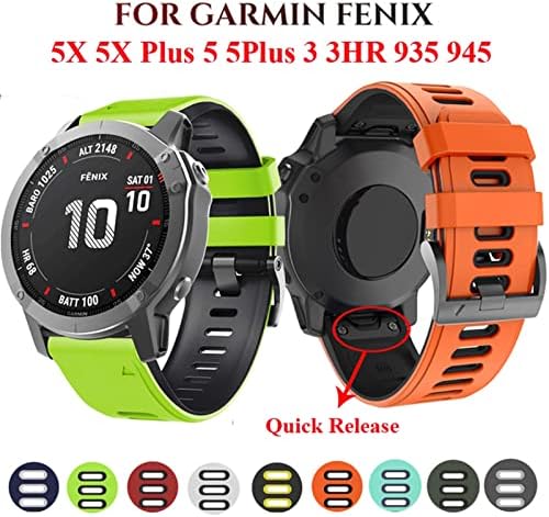 EGSDSE Silicon Quick Release Watchband curea pentru Garmin Fenix 7 7x 5X 5X Plus 3 3 ore Ceas EasyFit curea pentru încheietura