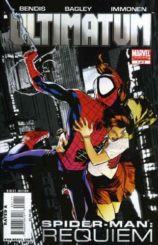 Ultimatum: Spider-Man Requiem 1 VF; carte de benzi desenate Marvel / Bendis
