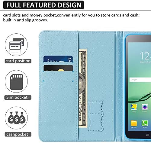 Galaxy Tab S2 8.0 Carcasă, Dteck Folio Stand PU PUNE PIELE PROTECTIVE CU AUTO SLOW/VERIFICARE SPOMERS PORTURI PENTRU SAMSUNG