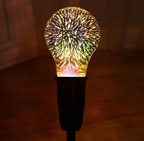 1 pachet LED Vintage Edison bec, A19 3W, focuri de artificii filament bec 3D colorat bec, 300 Lumen, 2700K, bec decorativ,
