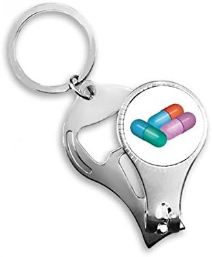 Capsule pastile pentru îngrijirea sănătății Produse de îngrijire a unghiei Nipper Ring Lanț cu chei de butelie deschizător