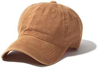Șapcă de baseball spălată, pălării de tată simplă pentru bărbați/femeie, capac necompletat cu profil scăzut nestructurat