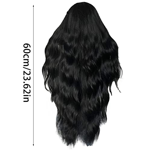 Npkgvia Lacy peruca păr uman pre smulgerea Val fata Lacy peruca păr uman femeie peruca 150% densitate Negru peruca Respirabil