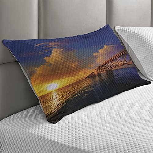 Peisaj din Amentare, Pillow Pillow, Florida Keys Old Bridge Sunset la Bahia Honda Park SUA Picting peisaj în cloud, tipărire