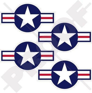 Forțele armate ale Statelor Unite ale Americii Roundel -uri rotunjite de vinil din SUA de 2,8 , decalcomanii X4