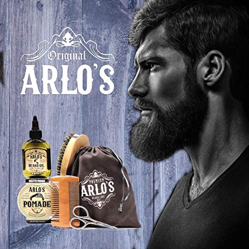 Arlo ' s 6-PC Mens Hair & Set de îngrijire a bărbii: pomadă mată, ulei de barbă de nucă de cocos, perie pentru barbă, pieptene