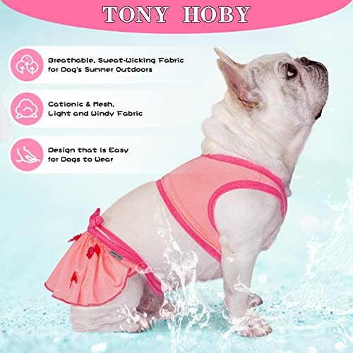 Tony Hoby Dog Biniki, rochie de costum de baie pentru câini, rochie de plajă pentru câini în litoral, piscină, costum de baie