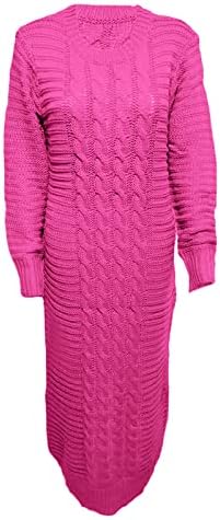 Rochie elegantă pentru femei cu mânecă lungă pentru femei rotundă rotundă rochie de iarnă club de pulover dintr-o bucată rochii