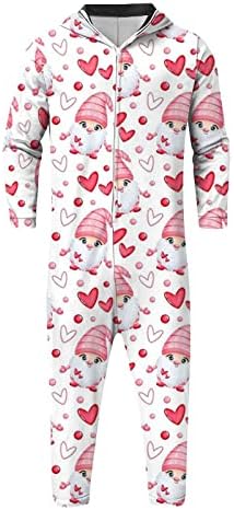 Ziua Îndrăgostiților pentru bărbați și femei, dragoste cu glugă cu glugă pulovere cu fermoar pijamale de petrecere a cuplului