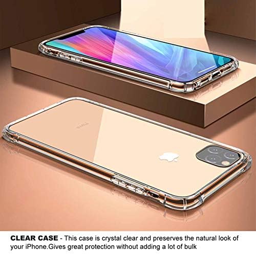 Cazuri clare compatibile pentru Apple iPhone 11 6.1 inch, moale și flexibilă TPU ultra-subțire șocproof 4 colțuri BUMPER COVER