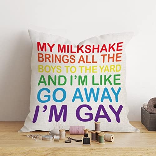 Îmi place Go Away I’m Gay aruncă pernă copertă romantică pernă romantică Egalitate de gen LGBTQ Gay Pride Lesbian Cover Square