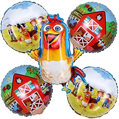Rooster Balloon Farm Animaluri tematice pentru petreceri set colorat colorat drăguț de la fermă de pui baloane pentru duș pentru