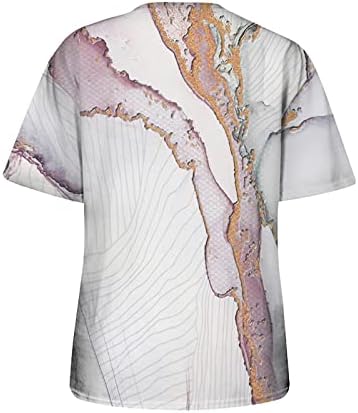 Topuri de vară pentru femei, Tricou cu imprimeu grafic pentru femei Crew Neck Cu mânecă scurtă Casual Tees Top 2023 bluză lejeră