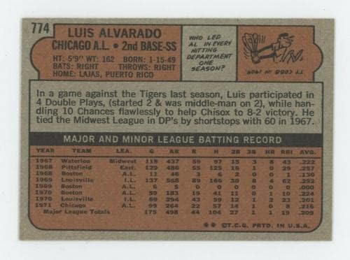 1972 Topps 774 Luis Alvarado Chicago Chicago White Sox High High Baseball Card NM - Baseball Slabbed Cards