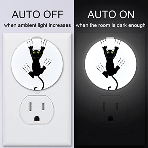 2 pachete plug-in plug-in LED LED Night Night Cat în apucare cu gheare cu senzor de amurg până la zori pentru cameră pentru