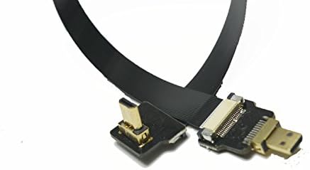 Negru Slim scurt FFC HDMI FPV HDMI Cablu Micro HDMI 90 de grade Masculat Masculat până la Micro Hdmi Masculin pentru Gimbal