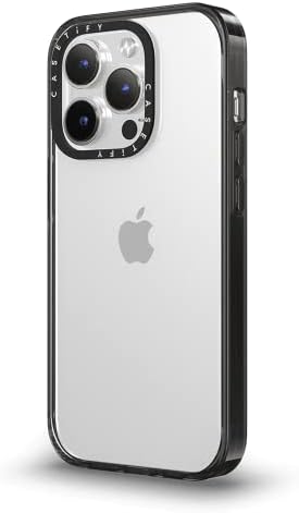Casetify [Bundle] Essential Essential Case pentru iPhone 14 Pro - Clear Black & Casetify Frumb curea de telefon - Negru
