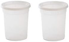 Yw supa de Plastic/recipient alimentar cu capace, 32 oz, 240 buc