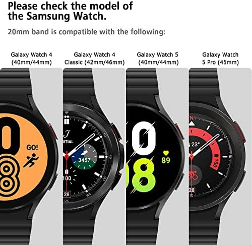 HITZEE & nbsp; benzi compatibile cu Samsung Galaxy Watch 4 bandă 40mm 44mm / ceas 4 bandă clasică / Galaxy Watch 5 bandă /