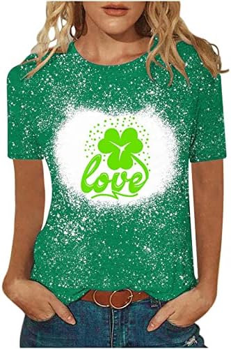 Femei Top Saint Patrick ' s Day imprimate rotund gat vara tricou maneca scurta tricou vacanță Casual Dressy Bluze Plus Dimensiune