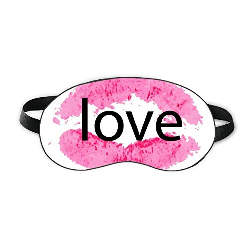 Pink Lip Valentine's Day Kiss Sleep Eye Shield Soft Night Nightfold Shade Cover