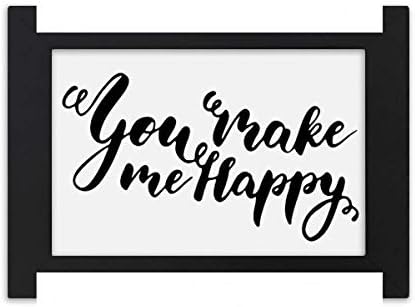 Cold Master Diy Lab You Make Happy Quote Style Desktop Frame foto Black Picture Art Painting 7x9 inch