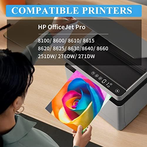 YUUSHA 950XL 951XL înlocuirea cartușului de cerneală compatibil pentru pachetul combinat HP 950 951 Ink Catridges, pentru OfficeJet