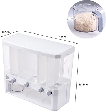 mâncare uscată, recipient pentru cereale Dispenser de orez de Bucătărie 5 centuri sigiliu rezistent la umiditate insecte Dispenser