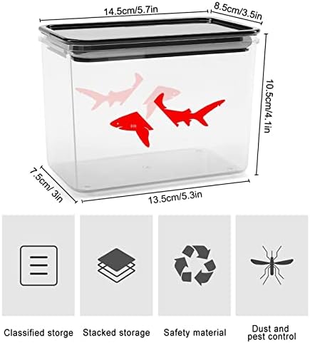 Shark Diver Scuba cutie de depozitare plastic alimente Organizator Container canistre cu capac pentru bucatarie