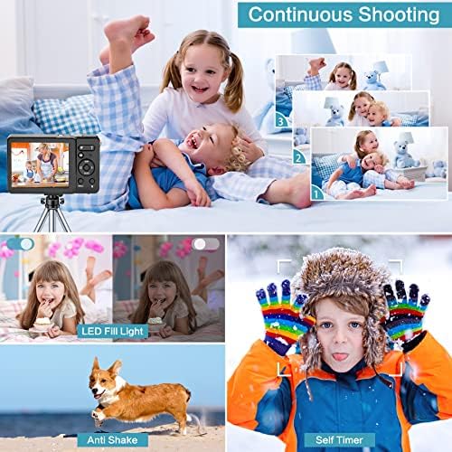 Cameră digitală pentru fotografie, FHD 1080p 20MP Point și Shoot Camera cu LCD TFT de 2,8 , camere de vlogging compacte pentru