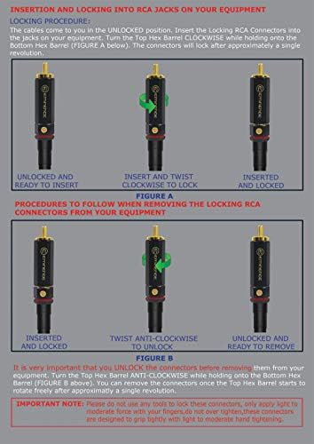 Pereche de cabluri RCA de 5 picioare-Canare l - 4e6s, Star Quad, Cablu de interconectare Audio cu conectori RCA de blocare